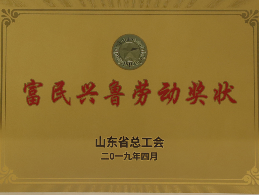 山東省富民興魯勞動獎(jiǎng)狀