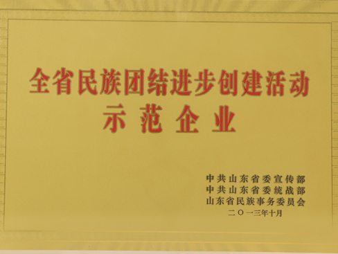全省民族團(tuán)結(jié)進(jìn)步創(chuàng)建活動示范企業(yè)